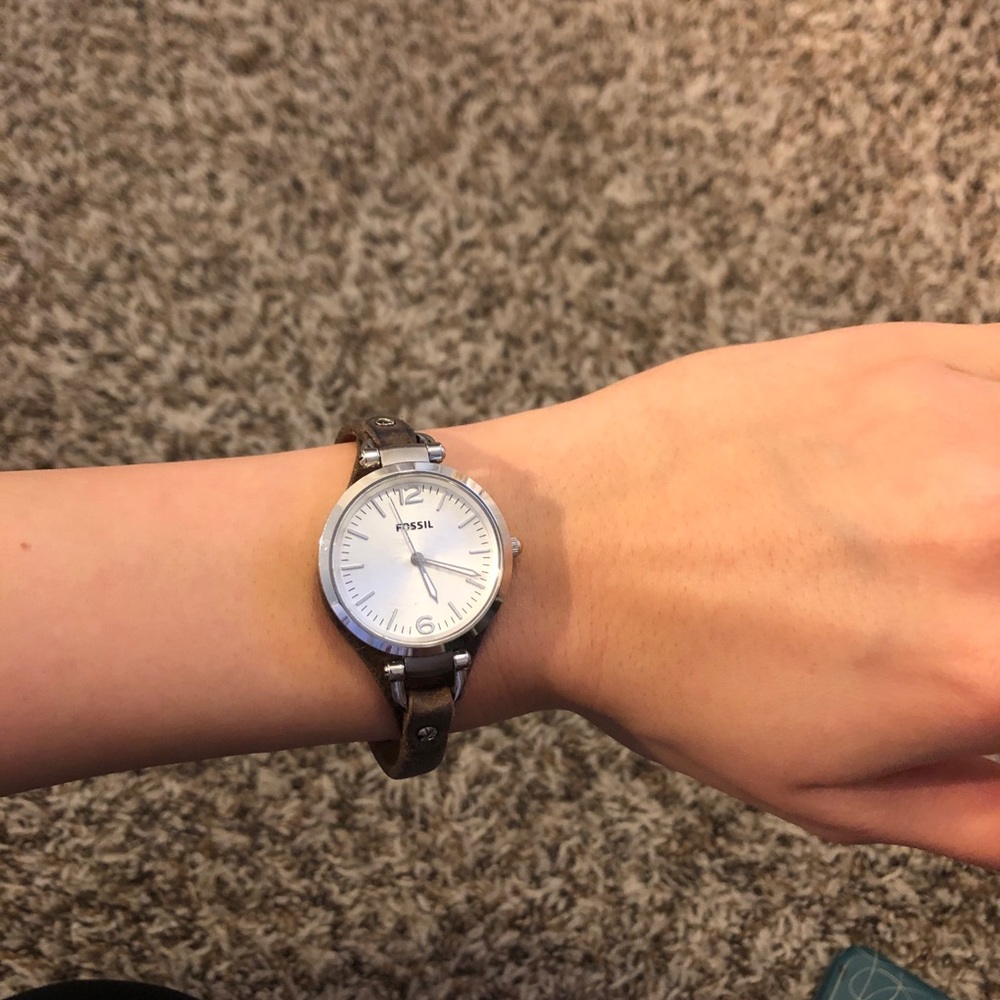 Fossil Georgia Brown Leather Watch